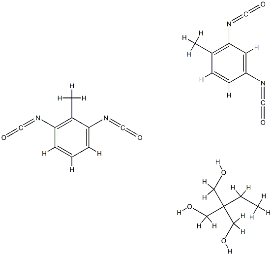 1,3-Propanediol, 2-ethyl-2-(hydroxymethyl)-, polymer with 1,3-diisocyanato-2-methylbenzene and 2,4-diisocyanato-1-methylbenzene Struktur