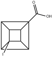 4-iodocubanecarboxylic acid Struktur