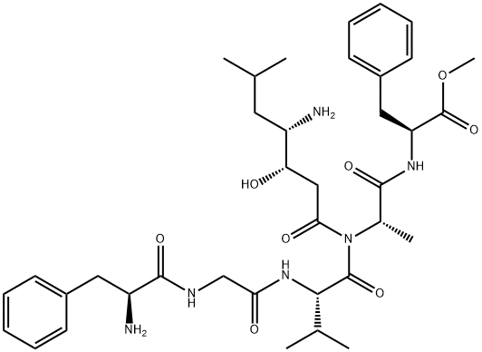 phenylalanyl-glycyl-valyl-statyl-alanyl-phenylalanine methyl ester Struktur