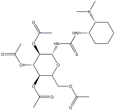 N-[(1S,2S)-2-(diMethylaMino)cyclohexyl]-N'-(2,3,4,6-tetra-O-acetyl-β-D-glucopyranosyl)-Thiourea Struktur