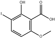 2-hydroxy-3-iodo-6-methoxybenzoic acid Struktur