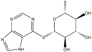 6-purinyl 6-deoxy-1-thioglucopyranoside Struktur