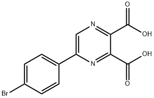 5-(4-Bromo-phenyl)-pyrazine-2,3-dicarboxylic acid Struktur