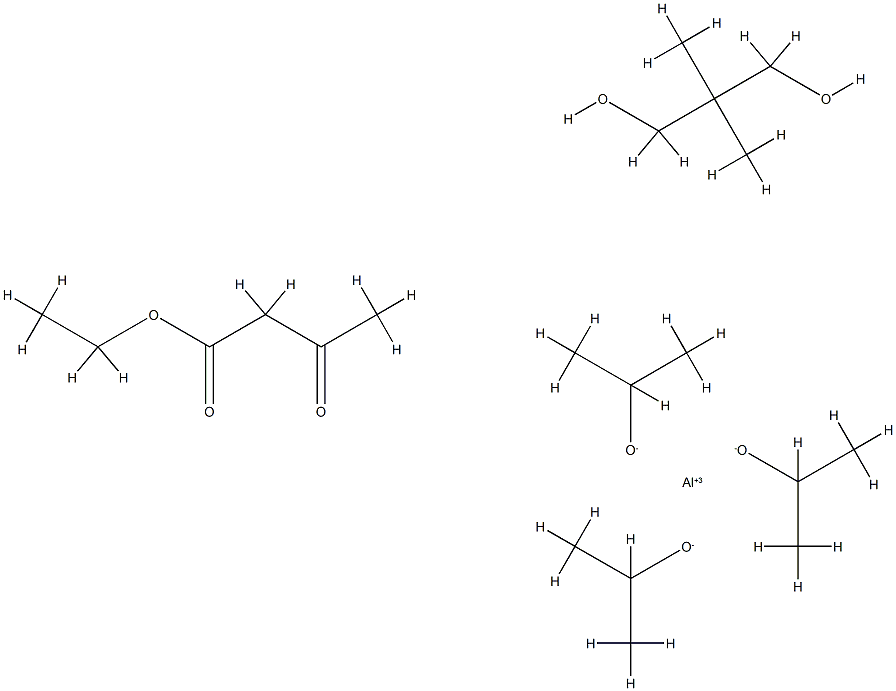 Butanoic acid, 3-oxo-, ethyl ester, polymer with 2,2-dimethyl-1,3-propanediol and 2-propanol aluminum salt Struktur