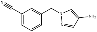 3-[(4-amino-1H-pyrazol-1-yl)methyl]benzonitrile Struktur