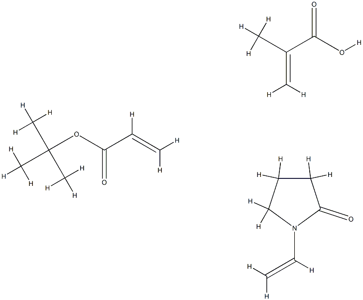 2-Propenoic acid, 2-methyl-, polymer with 1,1-dimethylethyl 2-propenoate and 1-ethenyl-2-pyrrolidinone Struktur