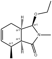 1H-Isoindol-1-one,3-ethoxy-2,3,3a,4,7,7a-hexahydro-2,7-dimethyl-,(3alpha,3abta,7alpha,7abta)-(9CI) Struktur