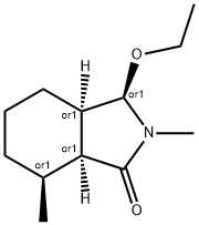 1H-Isoindol-1-one,3-ethoxyoctahydro-2,7-dimethyl-,(3alpha,3abta,7alpha,7abta)-(9CI) Struktur