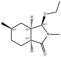 1H-Isoindol-1-one,3-ethoxyoctahydro-2,5-dimethyl-,(3alpha,3abta,5alpha,7abta)-(9CI) Struktur