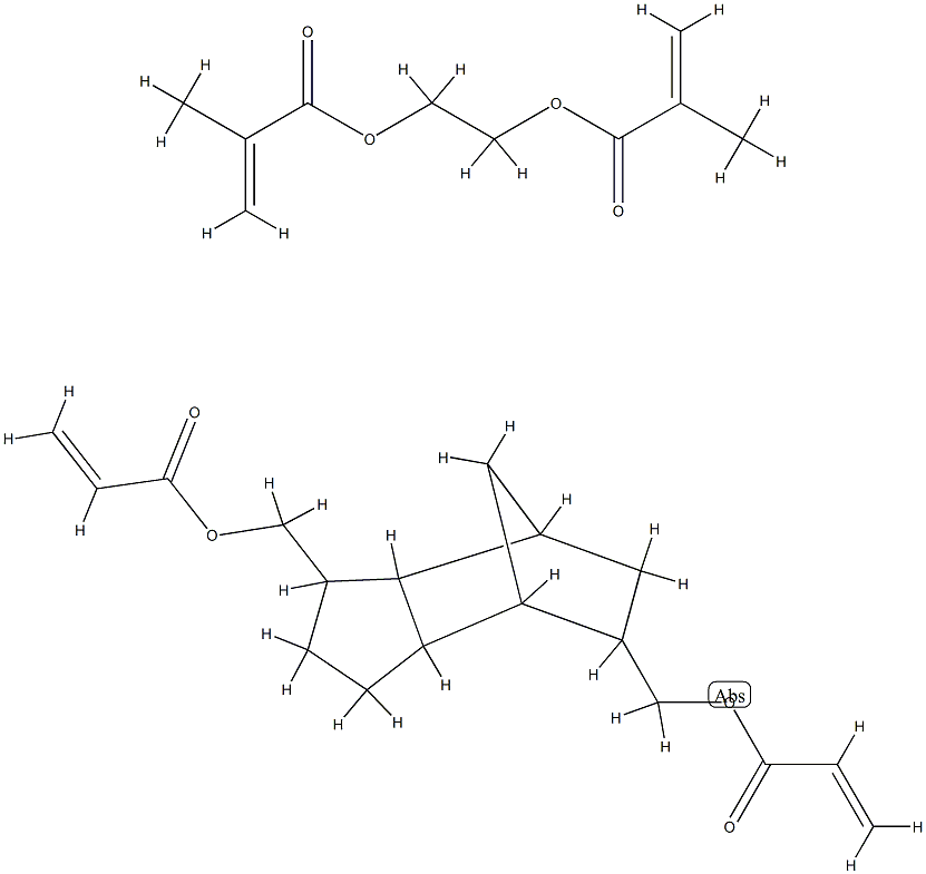 2-Propenoic acid, 2-methyl-, 1,2-ethanediyl ester, polymer with (octahydro-4,7-methano-1H- indene-5,-diyl)bis(methylene) di-2-propenoate Struktur