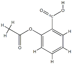 Aspirin-carboxyl-13C Struktur