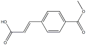 (2E)-3-[4-(methoxycarbonyl)phenyl]prop-2-enoic acid Struktur