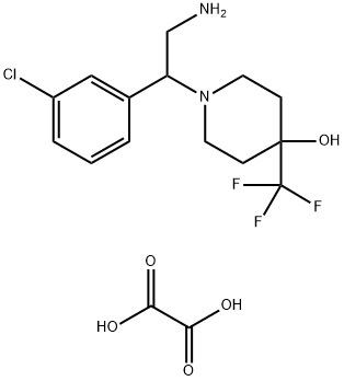 1-(2-Amino-1-(3-Chlorophenyl)Ethyl)-4-(Trifluoromethyl)-4-Hydroxy Piperidine Oxalate Struktur