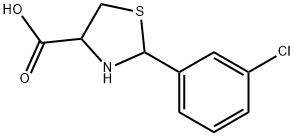 2-(3-chlorophenyl)-1,3-thiazolidine-4-carboxylic acid Struktur