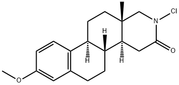 N-chloro-3-methoxy-17-azahomo-1,3,5(10)-estratrien-16-one Struktur