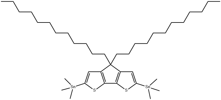 2,6-Bis(triMethyltin)-4,4-bis(2-dodecylbenzo)-4H-cyclopenta[2,1-b:3,4-b']dithiophene Struktur