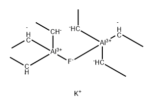 potassium mu-fluoro-bis(triethylaluminium) Struktur