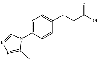 2-(4-(3-methyl-4H-1,2,4-triazol-4-yl)phenoxy)acetic acid Struktur