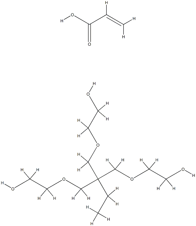 2-Propenoic acid, polymer with 2,2'-[[2-ethyl-2-[(2-hydroxyethoxy) methyl]-1,3-propanediyl]bis(oxy)]bis[ethanol ] Struktur