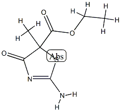 5-Thiazolecarboxylicacid,2-amino-4,5-dihydro-5-methyl-4-oxo-,ethylester(9CI) Struktur