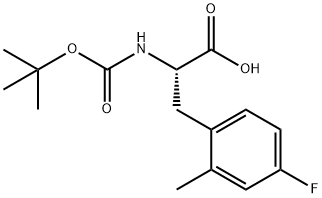 (Tert-Butoxy)Carbonyl L-Phe(2-Me, 4-F)-OH Struktur