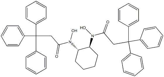 (1S,2S)-N,N'-Dihydroxy-N,N'-bis(3,3,3-triphenylpropionyl)cyclohexane-1,2-diamine Struktur