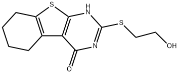 2-(2-hydroxyethylsulfanyl)-5,6,7,8-tetrahydro-3H-[1]benzothiolo[2,3-d]pyrimidin-4-one Struktur