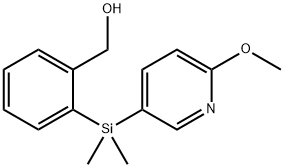 2-[(6-Methoxy-3-pyridyl)dimethylsilyl]benzyl alcohol, 95% Struktur