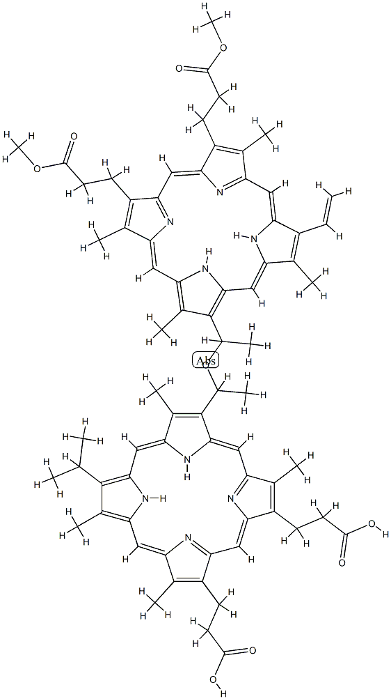 protoporphyrin dimethyl ester hematoporphyrin ether Struktur