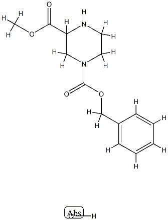 4-N-CBZ-PIPERAZINE-2-CARBOXYLIC ACID METHYL ESTER-HCl Struktur