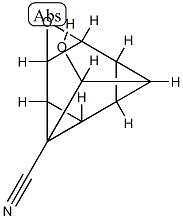 1aH-Dicycloprop[1,7:3,4]indeno[5,6-b]oxirene-1a-carbonitrile,octahydro-1-hydroxy-,(1-alpha-,1a-bta-,1b-bta-,1c-alpha-,2a-alpha-,2b-bta-,2c-bta-,2d-bta-,2e-bta-)-(9CI) Struktur