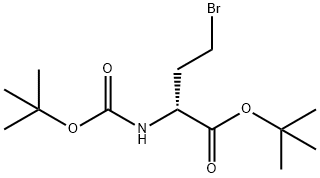 (2R)-4-Bromo-2-[[(tert-butoxy)carbonyl]amino]butanoic acid tert-butyl ester Struktur