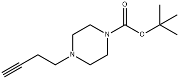 tert-butyl 4-(but-3-yn-1-yl)piperazine-1-carboxylate Struktur