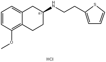 N-[(2S)-1,2,3,4-Tetrahydro-5-methoxy-2-naphthalenyl]-2-thiopheneethanamine hydrochloride (1:1) Struktur