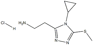 4H-1,2,4-Triazole-3-ethanaMine, 4-cyclopropyl-5-(Methylthio)-, hydrochloride (1:1) Struktur