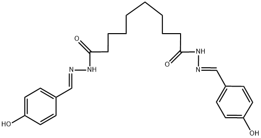 (N'10E,N'1E)-N'1,N'10-bis(4-hydroxybenzylidene)decanedihydrazide Struktur