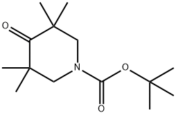 tert-butyl 3,3,5,5-tetramethyl-4-oxopiperidine-1-carboxylate Struktur