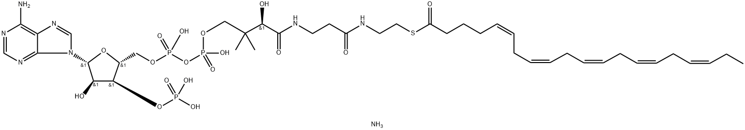 (5Z,8Z,11Z,14Z,17Z-eicosapentaenoyl) CoenzyMe A (aMMoniuM salt) Struktur