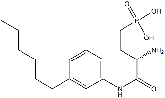 [(3S)-3-Amino-4-[(3-hexylphenyl)amino]-4-oxobutyl]phosphonic Acid Hydrobromide Struktur