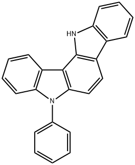 5-phenyl-5,12- dihydroindolo [3,2-a]carbazole Struktur