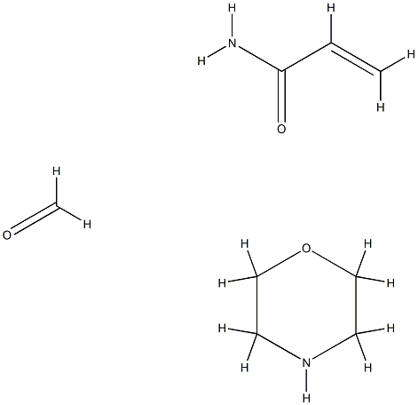 2-Propenamide, polymer with formaldehyde and morpholine Struktur