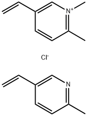 Pyridinium, 5-ethenyl-1,2-dimethyl-, chloride, polymer with 5-ethenyl-2-methylpyridine Struktur