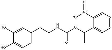 (N)-1-(2-Nitrophenyl)ethylcarboxy-3,4-dihydroxyphenethylamine 結(jié)構(gòu)式