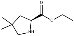 (S)-4,4-Dimethyl-pyrrolidine-2-carboxylic acid ethyl ester Struktur