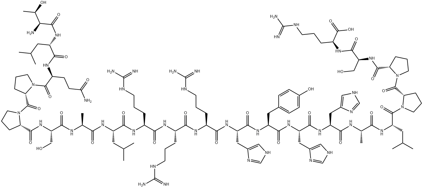 H-Thr-Leu-Gln-Pro-Pro-Ser-Ala-Leu-Arg-Arg-Arg-His-Tyr-His-His-Ala-Leu-Pro-Pro-Ser-Arg-OH|TLQP-21