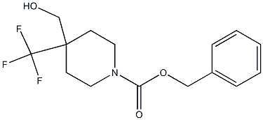 4-Hydroxymethyl-4-trifluoromethyl-piperidine-1-carboxylic acid benzyl ester Struktur