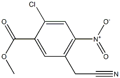 methyl 2-chloro-5-(cyanomethyl)-4-nitrobenzoate Struktur