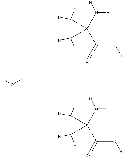 Cyclopropanecarboxylicacid,1-amino-,hydrate(2:1)(9CI) Struktur