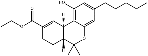 (-)-11-Nor-Δ9-Tetrahydro Cannabinol-9-carboxylic Acid Struktur