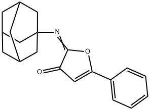 5-Phenyl-2-(tricyclo(3.3.1.1(sup 3,7))dec-1-ylimino)-3(2H)-furanone Struktur